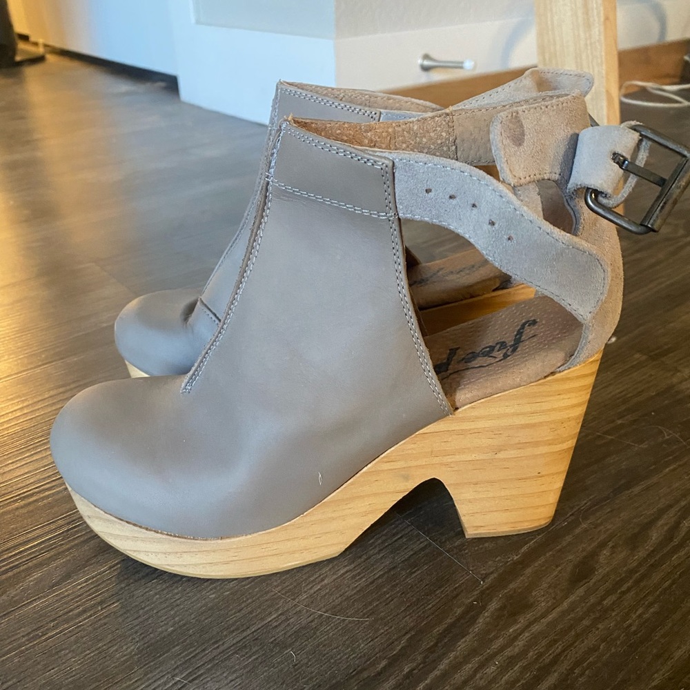 free people heeled clogs size 8 worn once